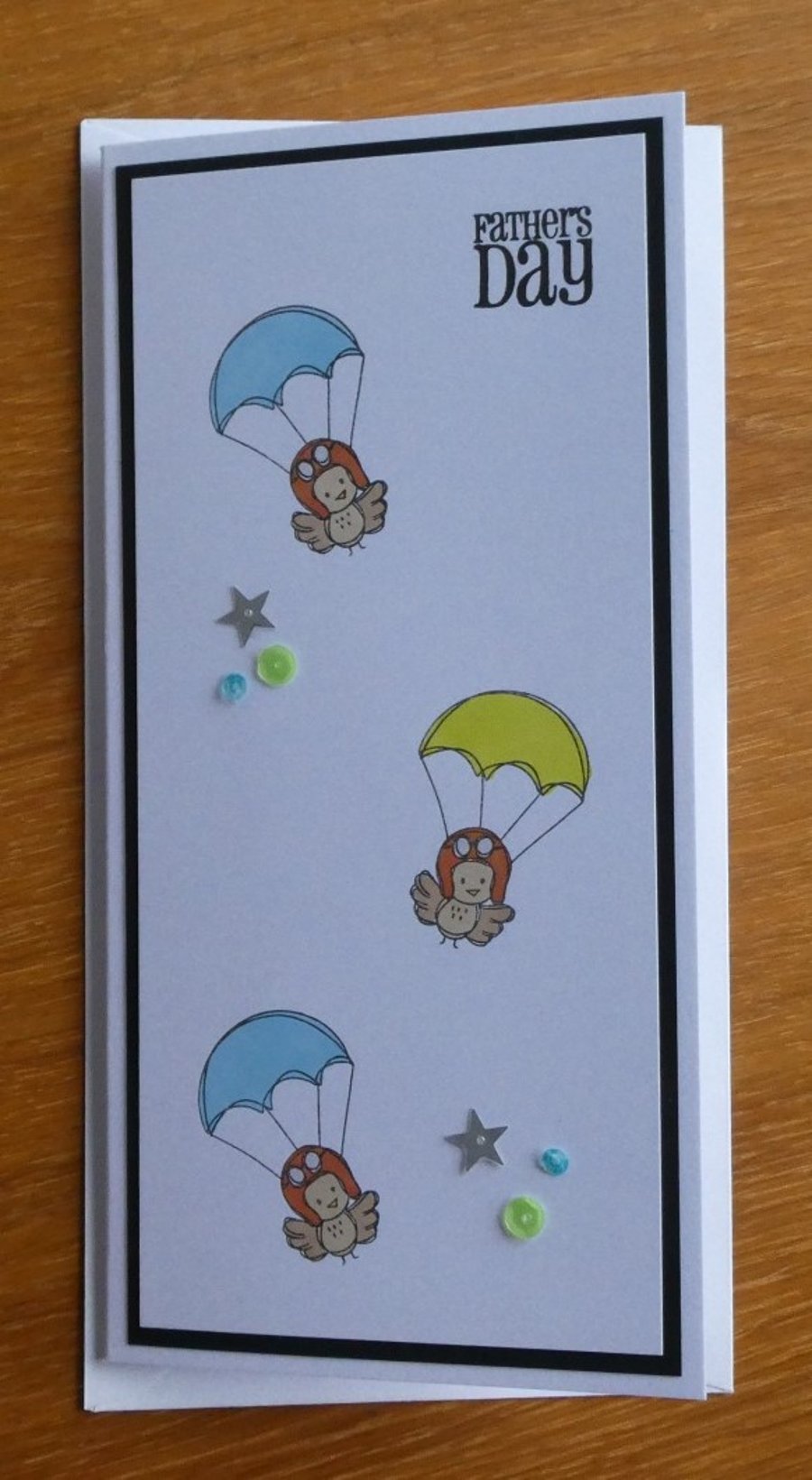 Parachuting Birds Father's Day Card