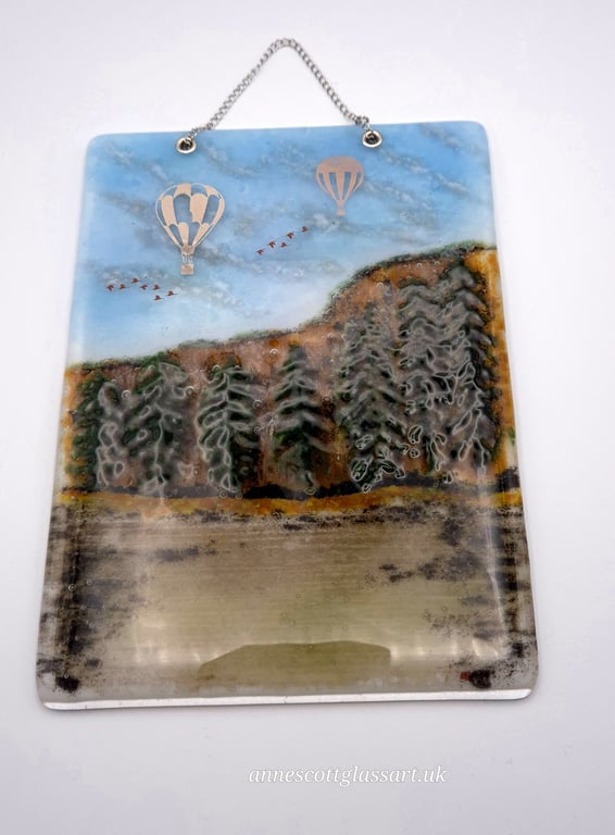 Come Fly with Me. Fused Glass Wall Panel