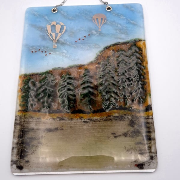 Come Fly with Me. Fused Glass Wall Panel
