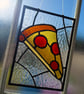 Stained Glass Pizza Slice Window Hanging - Image 4