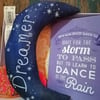 Dreamer Moon , textile art magical gift set , moon hanging, stardust, necklace, 