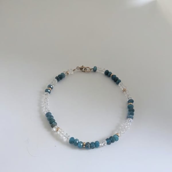 Gold Filled Semi Precious Bead Bracelet