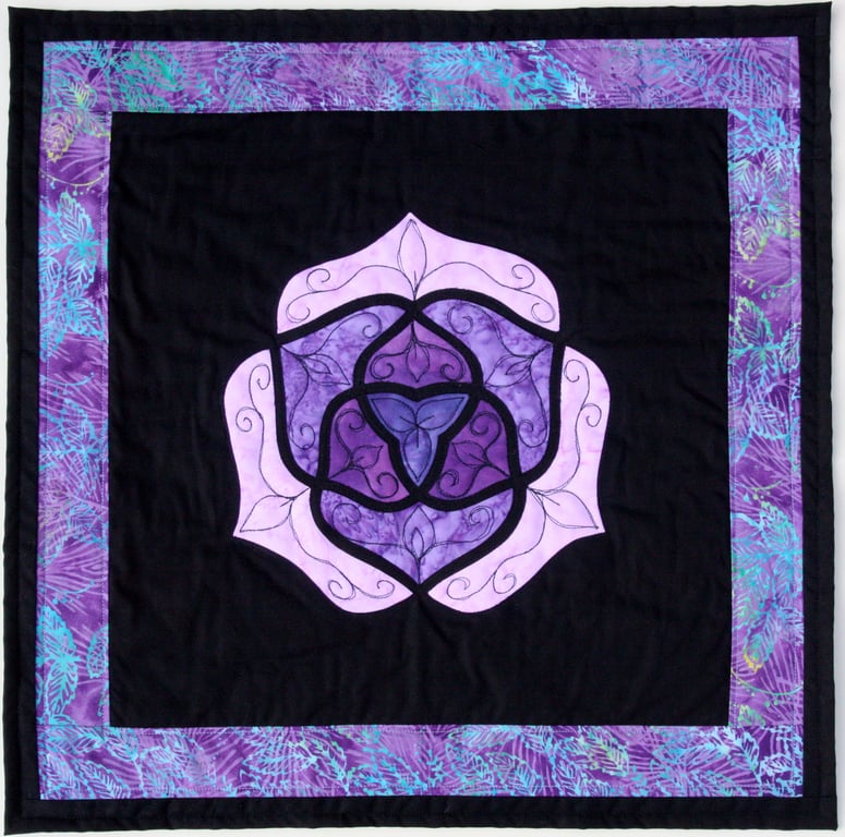 Rose Window B Pattern Art Quilt Panel