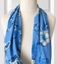 Beautiful Soft Blue Floral Infinity Scarf  - Image 5