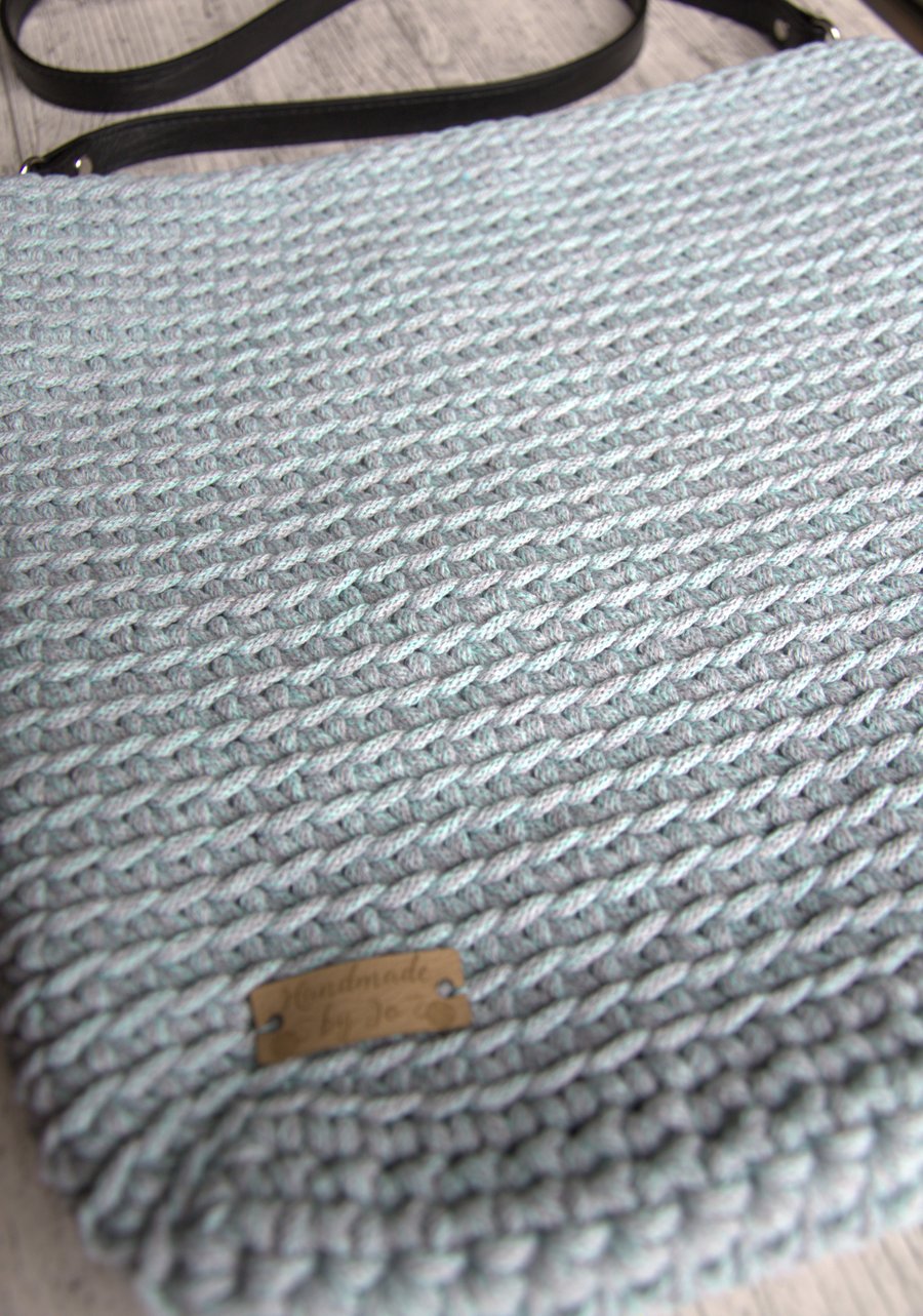 Crochet crossbody bag.