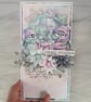 Handmade Christmas Card with Penguins, Igloo & Flowers(118)Luxury Christmas Card - Image 6