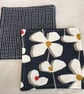 Set of 4 fabric reversible coasters, drink coasters, mats. - Image 4