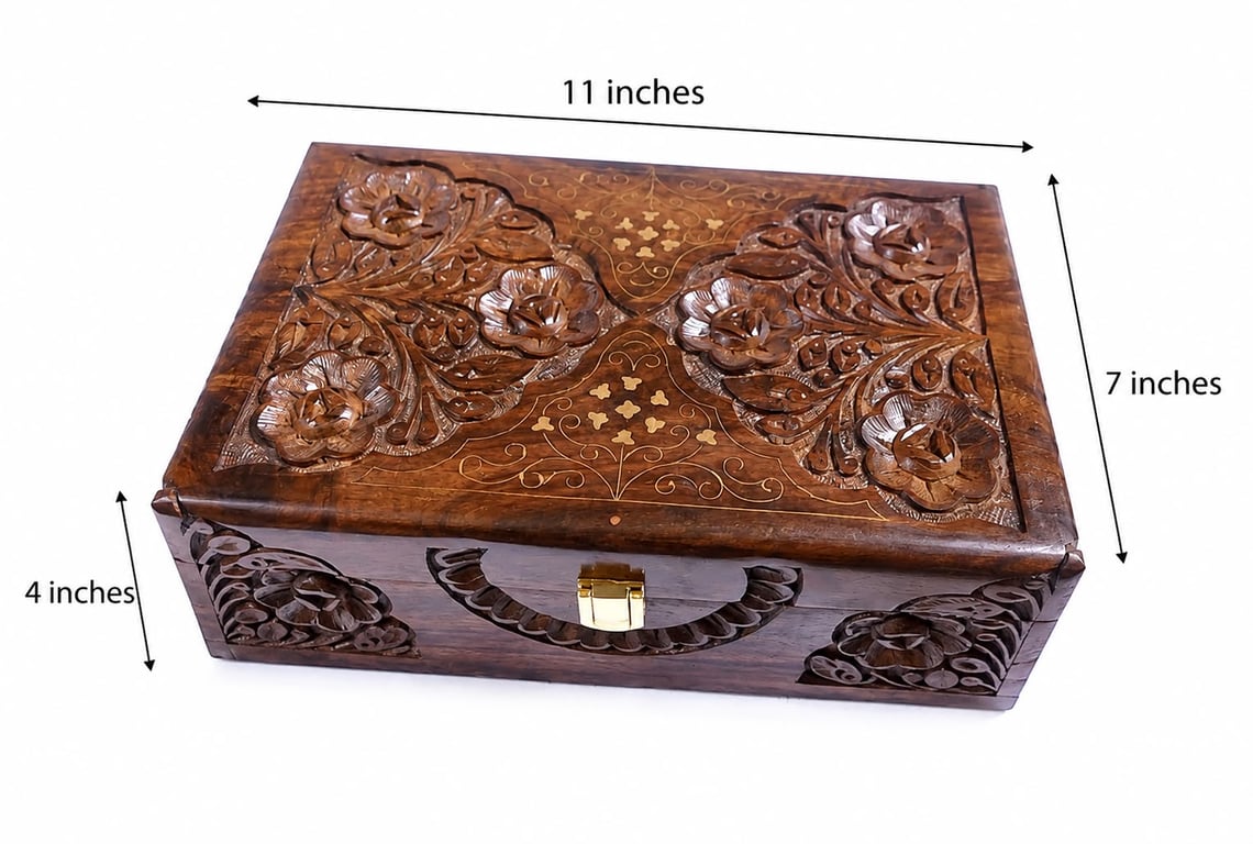 Wooden Handmade Jewelry Organizer, Jewelry Storage Box, Rustic Home Decor