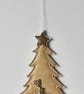 'Christmas Tree with a Glitter Star and Heart'- Hanging Decoration - Image 3