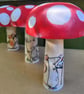 Wooden Toadstool Ornament, Woodland mushroom Nursery Decor & Fairy Tale Gift - Image 2
