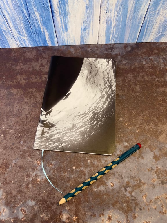 Notebook, Marine themed, A5 (ish), made from up-cycled and recycled materials.