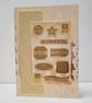 Christmas Sentiments Card - Gold Foiled Multi Sentiment Card