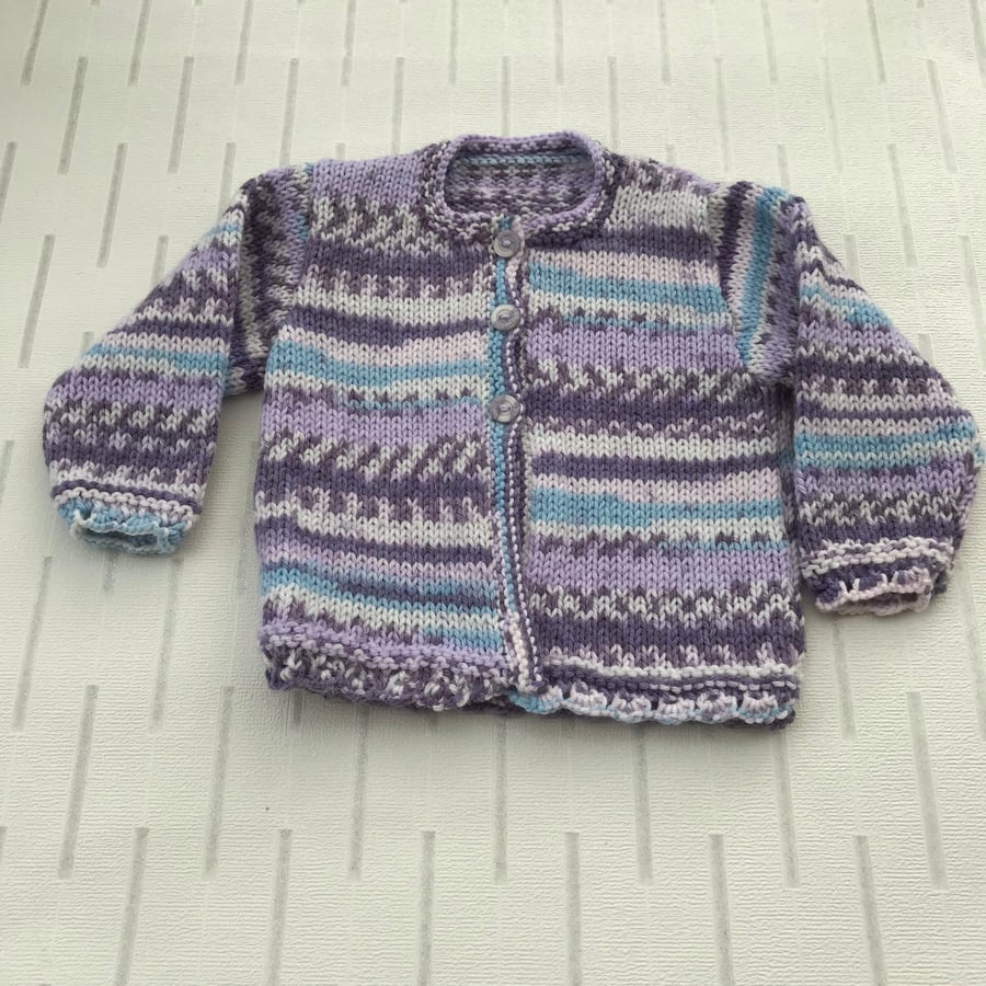 Mock fair isle cardigan