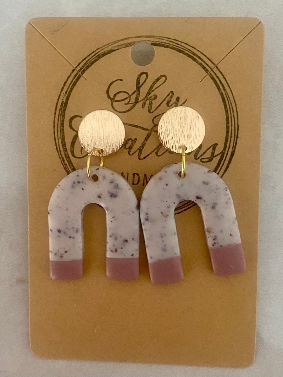 Ref: 2524 Handmade polymer clay earrings (includes FREE UK postage)