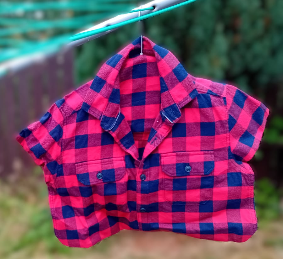 Red  Flannel Shirt Peg or Storage Bag