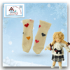 Cream Heart Socks 