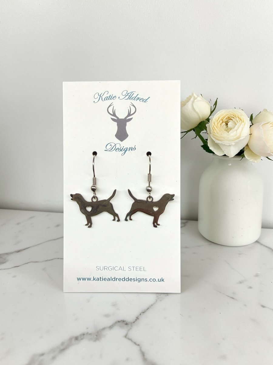 Charm Earrings - Large Labrador