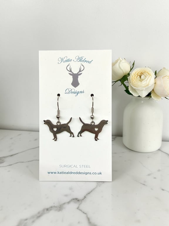 Charm Earrings - Large Labrador
