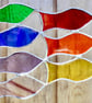 Stained glass rainbow fish suncatcher