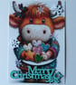 Highland Cow Christmas Card  - Image 2