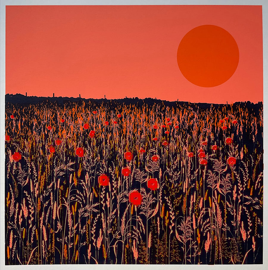Sunset Poppies screen print - Perfectly Imperfect