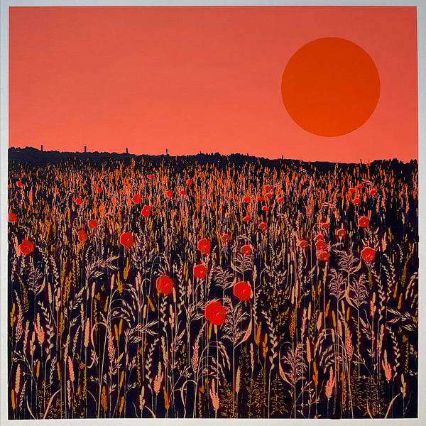 Sunset Poppies screen print - Perfectly Imperfect