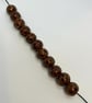 Handmade brown spotted lamp work glass beads - Image 6