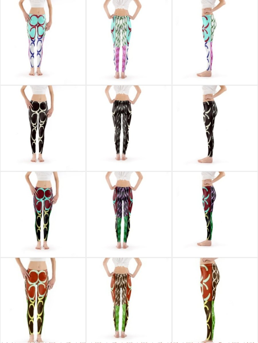 HANDMADE "ABSTRACT" LYCRA LEGGINGS.