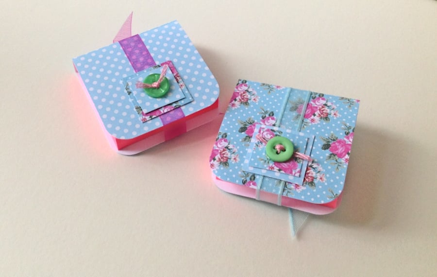 Mini Notebooks Set of Two,Handmade Notebooks