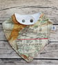 Atlas welcome to the world map baby bib, adjustable dribble bib