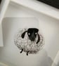 Black Sheep Wall Art - Handmade 10 x 10 cm Shadow Box Frame - Image 3