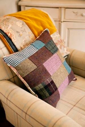 Harris Tweed Patchwork Cushions