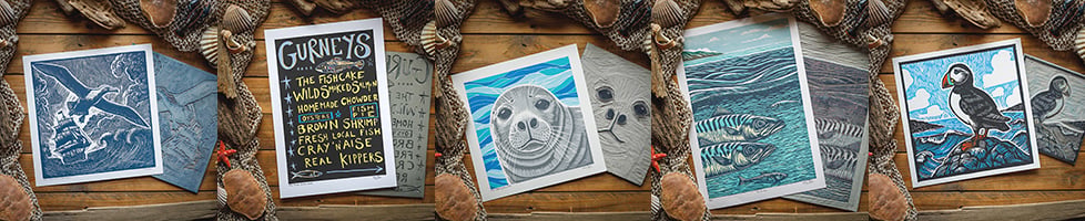 Coastal Lino Prints
