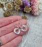 Sterling Silver Russian Ring Circle Earrings