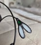 Snowdrop stained glass wreath handmade wall or window hanging decoration - Image 2
