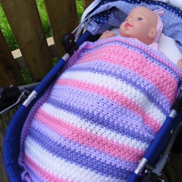 Crochet dolls blanket, premature baby blanket