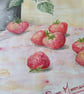 Roses and sweet peas in tin cream churn with strawberries - Image 4