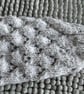 18" Grey & White Round Neck Lacey Baby Cardigan - Image 3