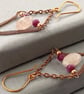 Elegant Ruby & Morganite Chandelier Earrings with Copper - Image 5