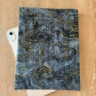 Black Grey And Gold Marble Effect Quilted Fabric I-Pad Sleeve