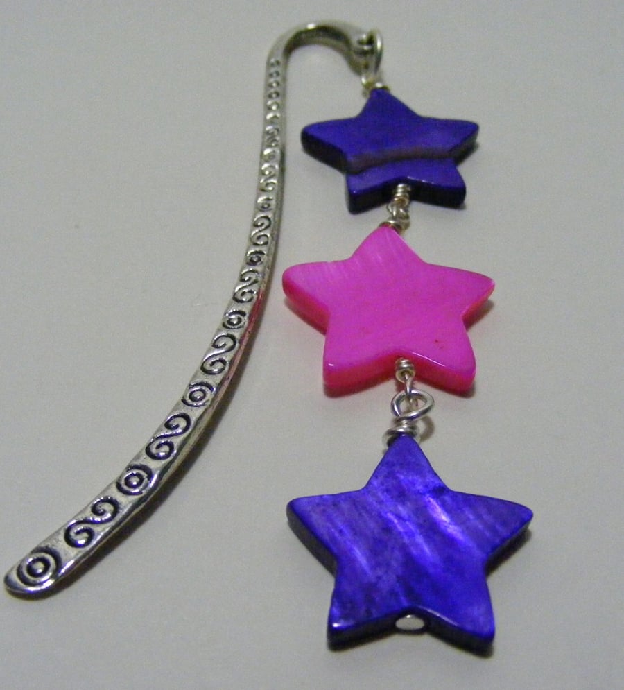 Purple and Pink Shell Star Bookmark