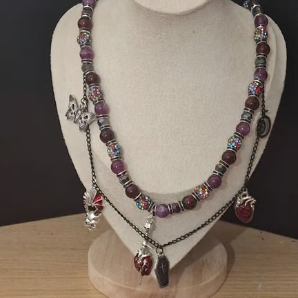 Love, Life, And Death Nefklace. Brand New. Handmade With Love