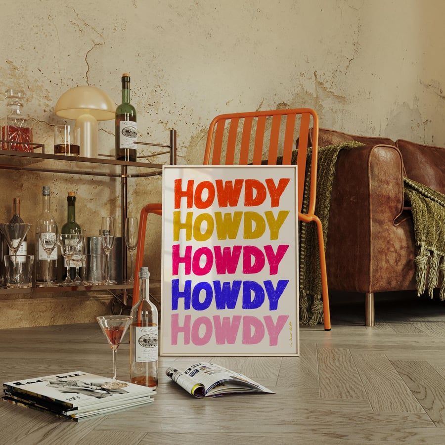 Howdy Art Print Poster