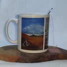 Moorland triptych, 3 Dartmoor landscape prints, 10oz mug