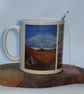 Moorland triptych, 3 Dartmoor landscape prints, 10oz mug