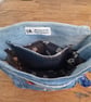 Handmade Upcycled Denim Flower Power Crossbody Bag - Image 4