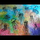 Smack of Jellyfish (Original Acrylic Painting) 