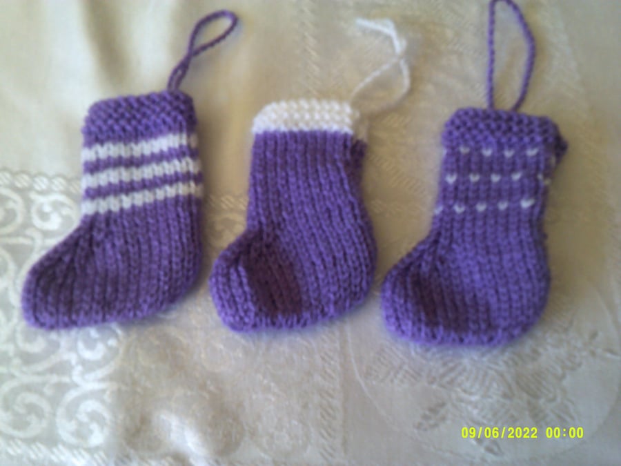 Mini Knitted Stockings - Set of 3