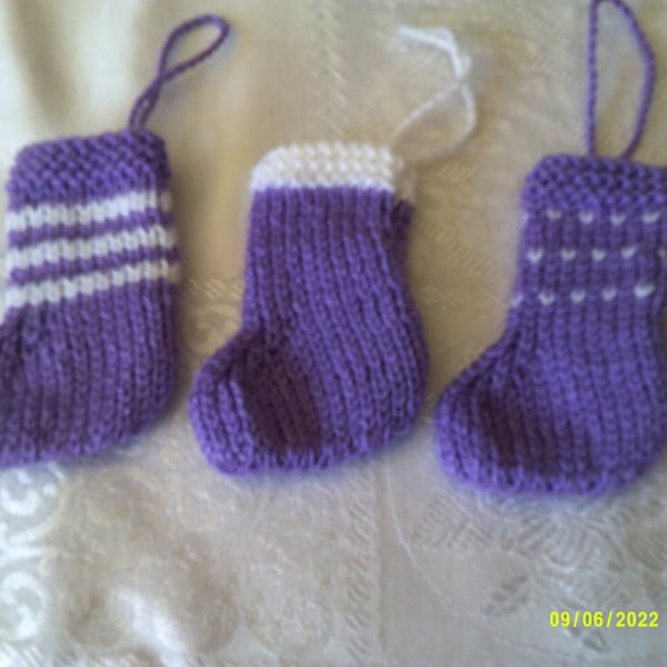 Mini Knitted Stockings - Set of 3