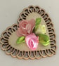 3D wedding cake exploding box card - pink and ivory roses - Image 3